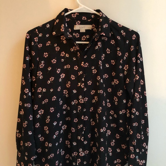 Two LOFT XXSP Work Blouses Floral Print - Picture 8 of 10